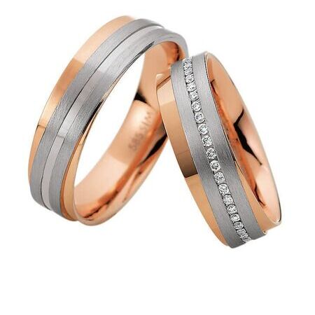 Ringe von Preciousline auf weißem Hintergrund